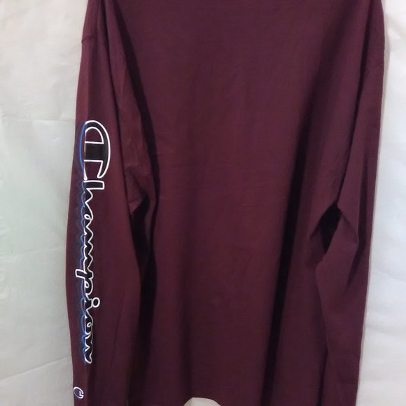 Champion Men's Classic Jersey Long Sleeve Pullover Swea Color Dark Berry… - Picture 4 of 4